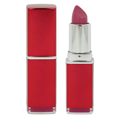 Wall Mural - Open lipstick in a red plastic case on a white isolated background