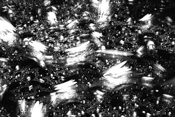 Wall Mural - White pattern of crooked strokes on a black background. Abstract fractal 3D rendering