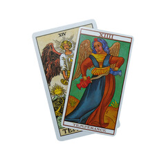 Canvas Print - Tarot Middle Age Major Arcana PNG 14. tarot cutout temperance rider waite marseille