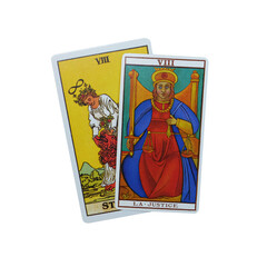 Wall Mural - Tarot Middle Age Major Arcana PNG 11a. tarot cutout justice ver 1 rider waite marseille