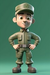 Wall Mural - character dressed as a soldier