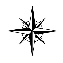 Wind Rose, Directions Of The World, Map Compass Icon