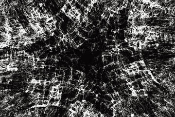 Wall Mural - white pattern of crooked waves on a black background. abstract fractal 3d rendering