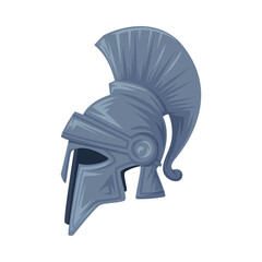 Poster - Helmet of Gladiator Warrior as Greece Object and Traditional Cultural Symbol Vector Illustration