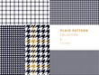 © vector punch - Plaid pattern collection with fashionable houndstooth