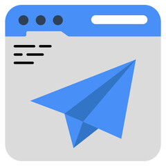 Wall Mural - a unique design icon of send message