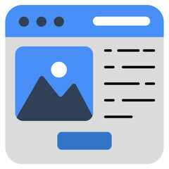 Wall Mural - unique design icon of web landscape
