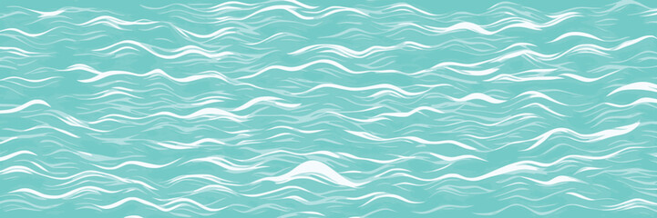 Wall Mural - Ripples and water waves, sea surface, vector natural background