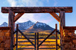 Ranch entrance in the mountains