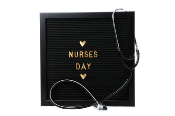 Composition for International nurse and doctor day, isolated on white background