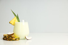 Fresh Summer Cocktail - Pina Colada, Fresh Summer Drink Concept