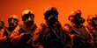 Anti terrorism day orange background, Stop the war with counter terrorism team. Generative Ai