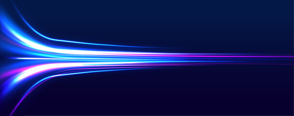 Wall Mural - Magic moving fast speed police lines. Laser beams luminous abstract sparkling isolated on a transparent background. Abstract neon color glowing lines background.	