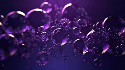 Abstract violet bokeh circles Beautiful particle illustration with Generative AI Technology