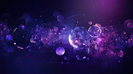 Abstract violet bokeh circles Beautiful particle illustration with Generative AI Technology
