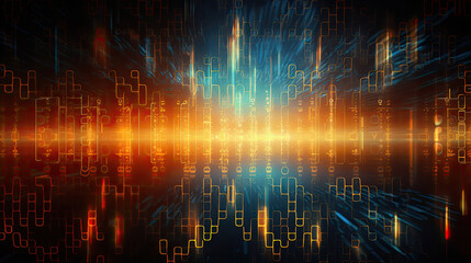 Wall Mural - digital code number abstract background represent programming languages with generative ai technolog