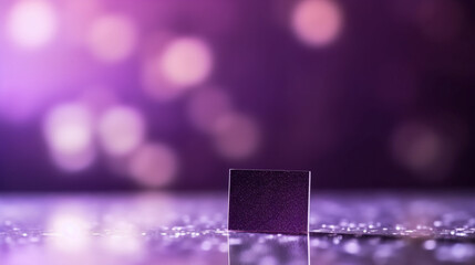 Wall Mural - Purple bokeh background image on empty space for text. generative ai.