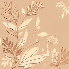 Wall Mural - floral background in flat style generative ai