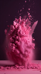 Wall Mural - pink powder explosion