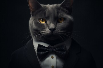 AI generated Animal in formal Suit Portrait