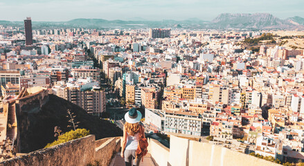 Wall Mural - tourism at Alicante city landscape in Spain