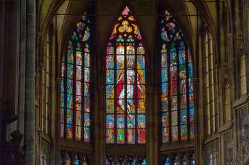 Wall Mural - St. Vitus Cathedral Interior Ornament. Architecturel Element. Prague, Czech Republic