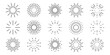 © Anastasiia - Round sunburst, line radial frame icon set
