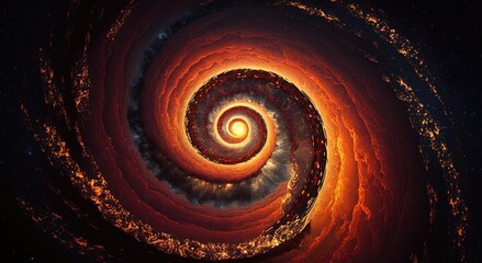 Wall Mural - Beautiful red galaxy with stars.