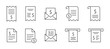 Receipt icon. Bill, receipt icons collection. Invoice or bill line icons