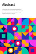 © LAB - Geometric poster design element halftone graphic colorful shapes line vector shapes abstract mural background