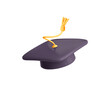 © Doloves - 3d fly graduate cap. School icon. Cap in air. Student hat throw in realistic minimal style. Education, training, knowledge concept. Vector cartoon illustration