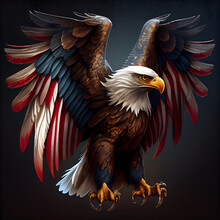 Patriotic Eagle American Flag 4th Of July Theme
