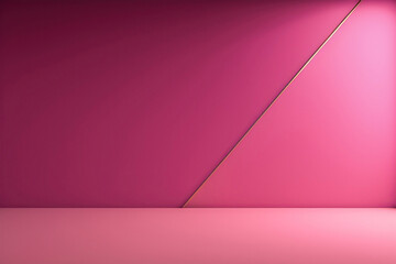 Poster - Beautiful versatile backdrop for product design and presentation with a pink wall and smooth floor.