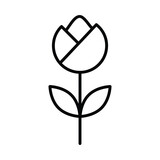 Fototapeta Tulipany - Flower icon vector on trendy design