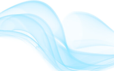 Wall Mural - blue, color and art wave on transparent background for creativity, element design or texture on png 