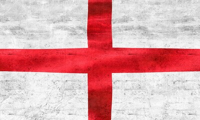 Sticker - England flag - realistic waving fabric flag