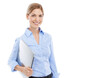 © Suresh/peopleimages.com - Business woman, laptop and professional portrait with .technology and internet network. Company computer, email work and employee looking happy with tech mockup isolated on transparent png background