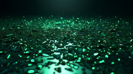 Poster - Shiny green glitter luxury background. Generative ai