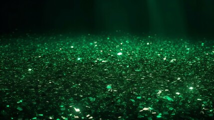 Poster - Shiny green glitter luxury background. Generative ai