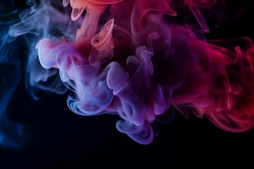 Wall Mural - dramatic smoke and fog in contrasting vivid red, blue, and purple colors. vivid and intense abstract