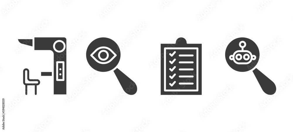 set of ai and future technology filled icons. ai and future technology ...