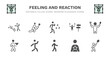 © Abstract - set of feeling and reaction filled icons. feeling and reaction glyph icons such as sorry human, pissed off human, lost human, hungry lovely lovely amused alive good hopeful vector.