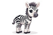 Baby Zebra Sticker On Isolated Transparent Background, Png, Logo. Generative AI 