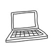 Ein Laptop oder Notebook als mobiler PC in der Vorderansicht