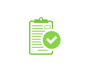 compliance inspection approved logo design. audit document icon, result report, verification control