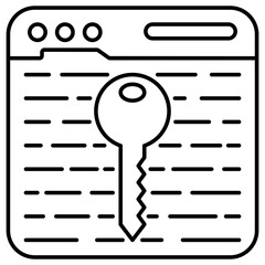 Modern design icon of key website 
