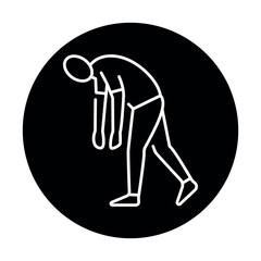 Fatigue color line icon. Human diseases.