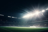Fototapeta Sport - Football stadium. Dramatic scene. Illustration AI Generative.