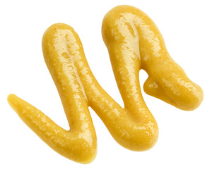 mustard isolated on white background, full depth of field
