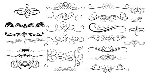 Poster - dividers vector set, icon, symbol, logo, clipart, isolated. vector illustration. vector illustration isolated on white background.